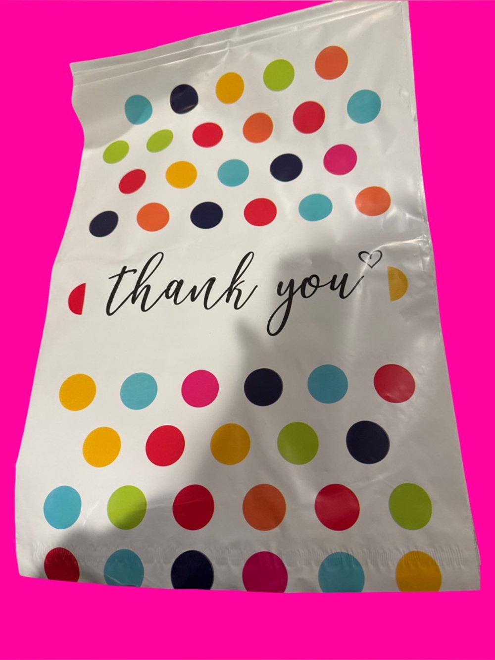 Thank You Polka Dot poly mailers Bags - Multicolor getting $12 for $7